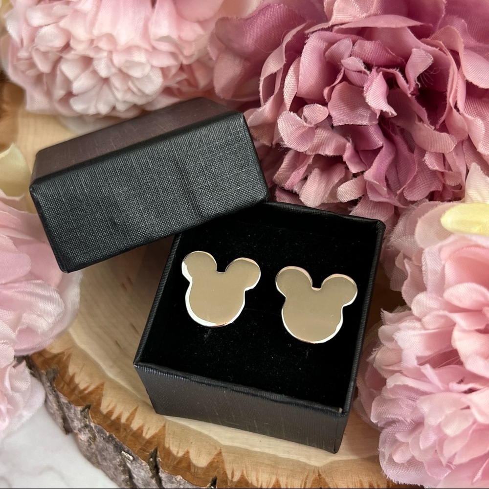Silver Mickey Mouse Head Cufflinks - Picture 13 of 15